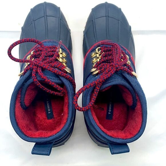 Tommy Hilfiger RINAH Dark Blue Rain Duck Boot Size 5 - Picture 6 of 12